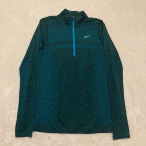 Nike Element Half Zip Pullover Dry Fit Teal Size Small